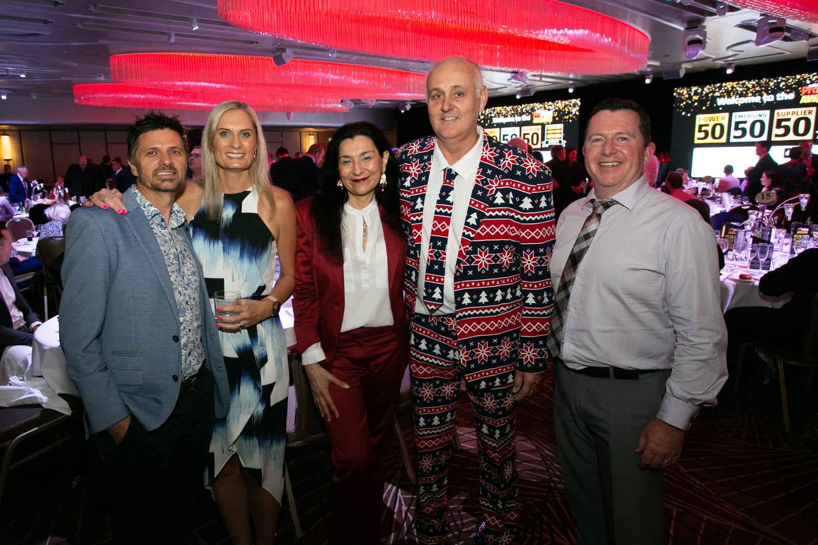 Trent Byrnes and his wife Angela, Sharon, Rodney, and Chris Bowden at the ProPrint Awards